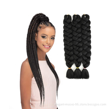 Free sample Private Label ombre x pression braiding hair for women pre stretch synthetic crochet jumbo braids for african hair